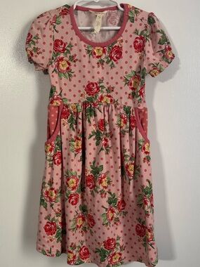 Matilda Jane Pink Floral Dot Pocket Dress